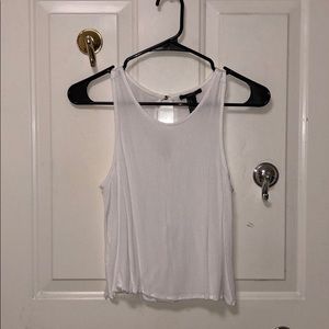 F21 Cropped White Tank